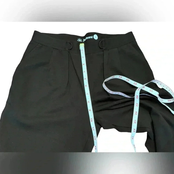 BETABRAND | Faux Belt Loop Black Pants | L | - Picture 12 of 13